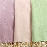 Jacquard Turkish Towel with Peacock Feather Pattern