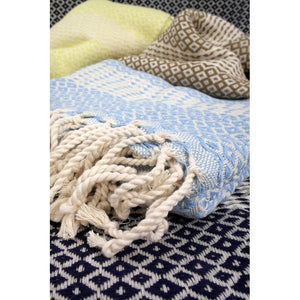 Argyle Pattern Fluffy Turkish Towel