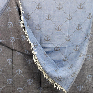 Seabound Coast with Anchor Turkish Towel