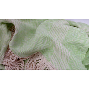 Diamond Pattern "Roundie" Blanket in a matching Beach Bag