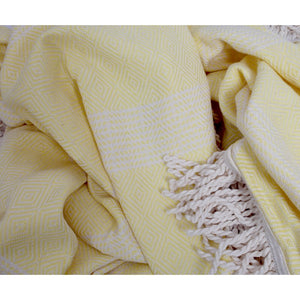 Diamond Pattern "Roundie" Blanket in a matching Beach Bag