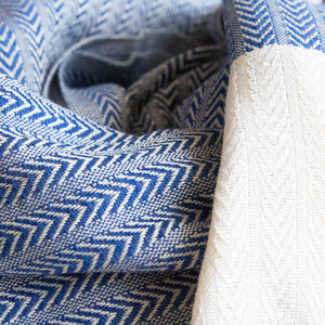 Turkish Towel (Peshtemal) Delicate Fishbone Pattern