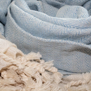 Turkish Towel (Peshtemal) Delicate Fishbone Pattern