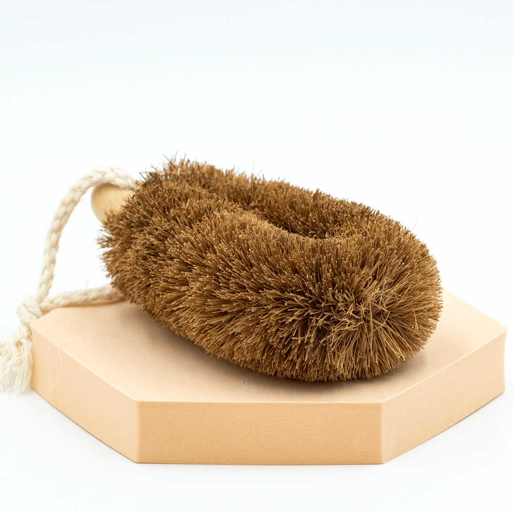 All-Natural Coconut Fiber Wet-Dry Skincare Brush