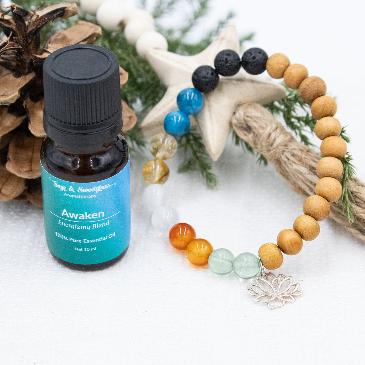 Earth's Embrace Gemstone Aromatherapy Bracelet Sets