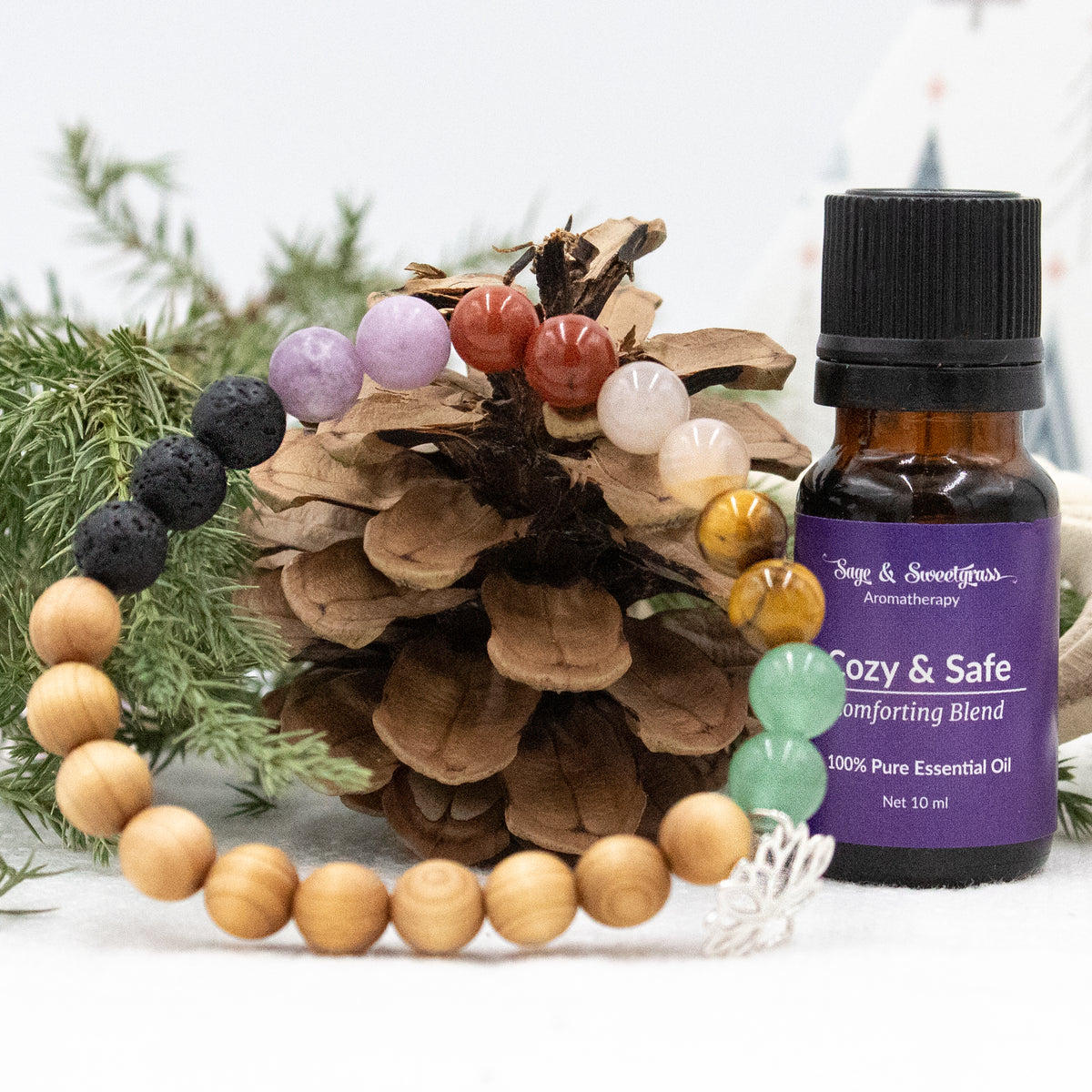 Earth's Embrace Gemstone Aromatherapy Bracelet Sets