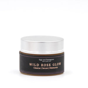 WILD ROSE GLOW  All in One  Cleanser | Serum | Moisturizer