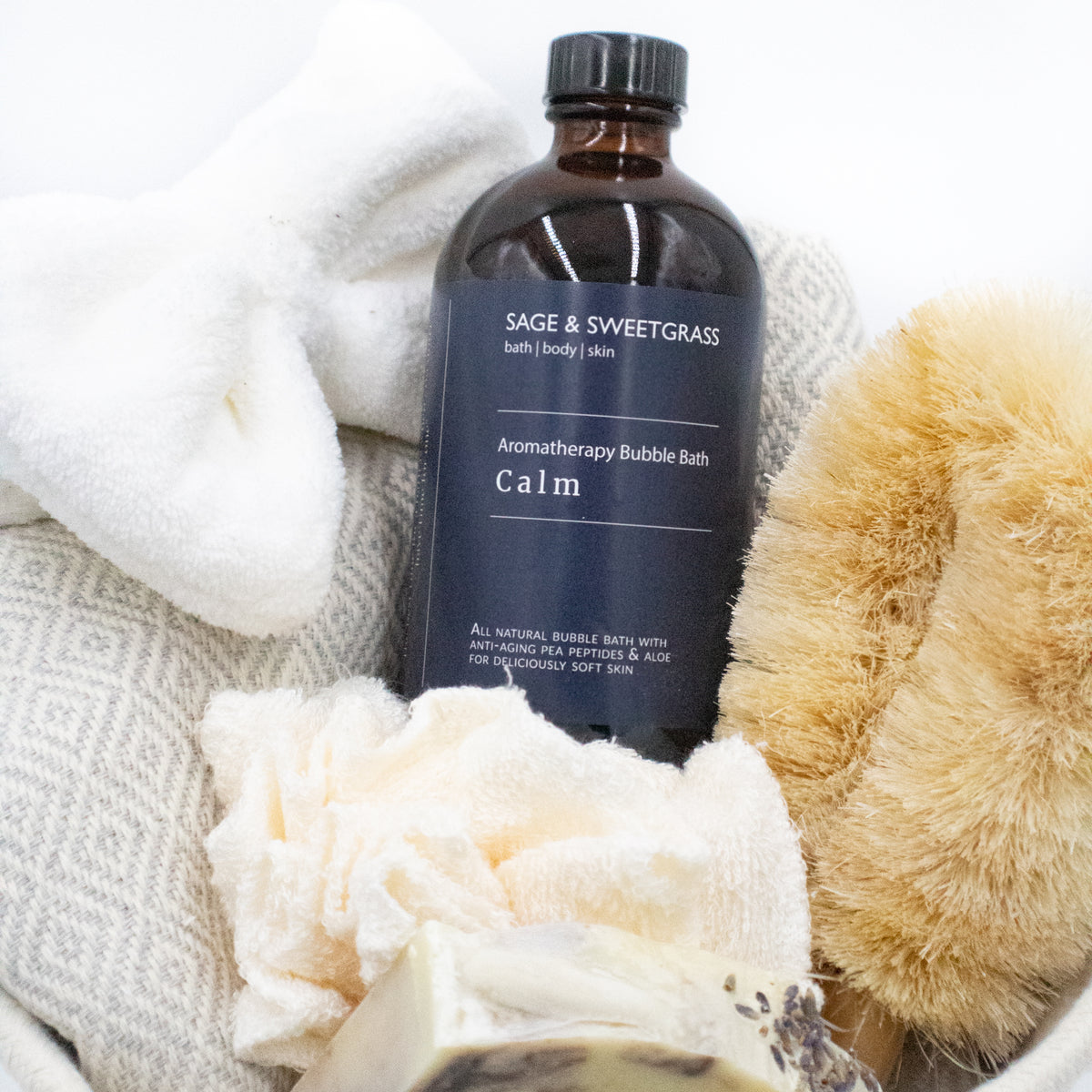 Aromatherapy All Natural Bubble Bath Sage and Sweetgrass