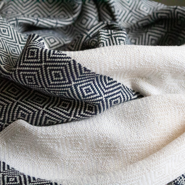 Turkish Towel (Peshtemal) Diamond Pattern