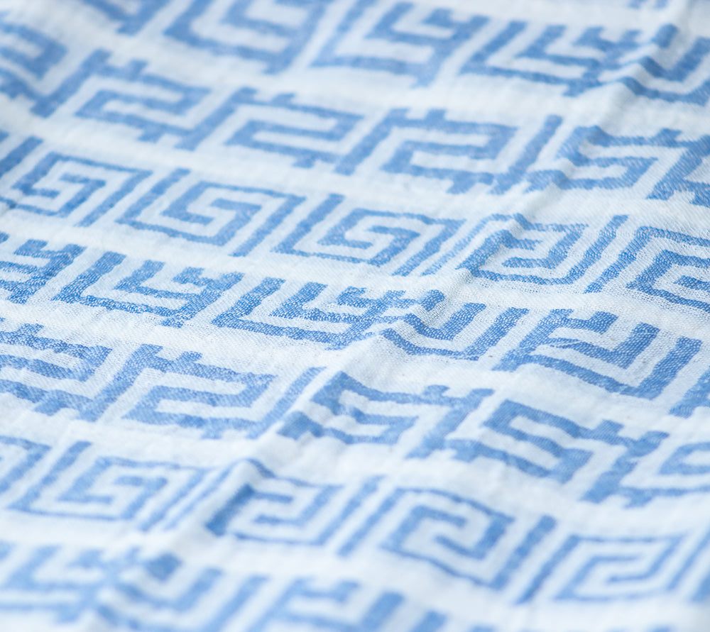 Casual Weave Greek Key Turkish Towel